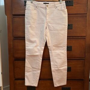 Ivanka Trump Baby Pink Sparkly Sculpting Jeans Size 8 Mid-Rise Skinny Ankle Fit
